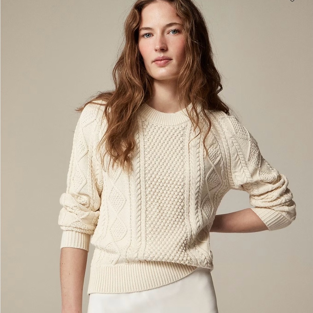 J Crew Cotton Women’s Fisherman Sweater